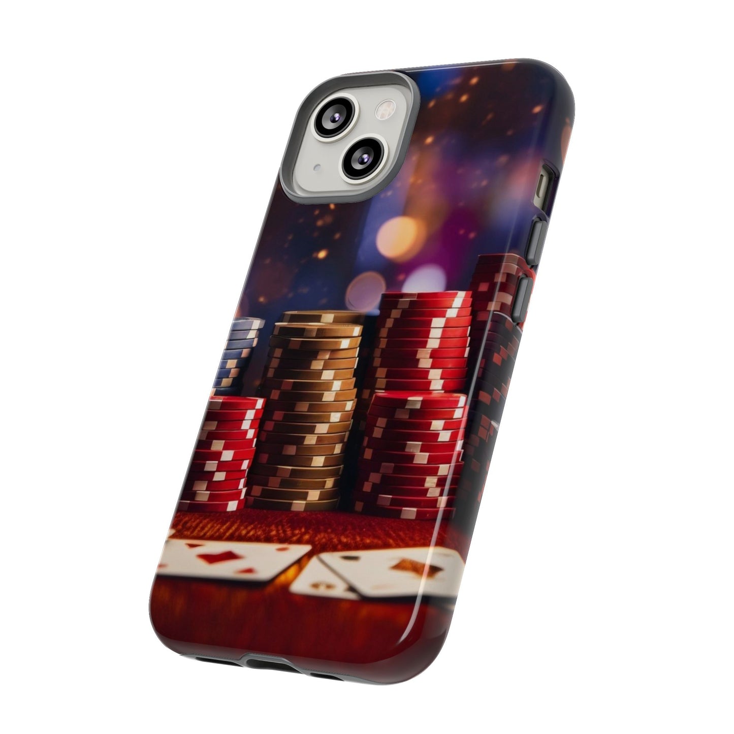 Poker Chip Phone Case, Tough Phone Case, Casino Lover Gift, Unique Phone Cover, Gambling Accessories