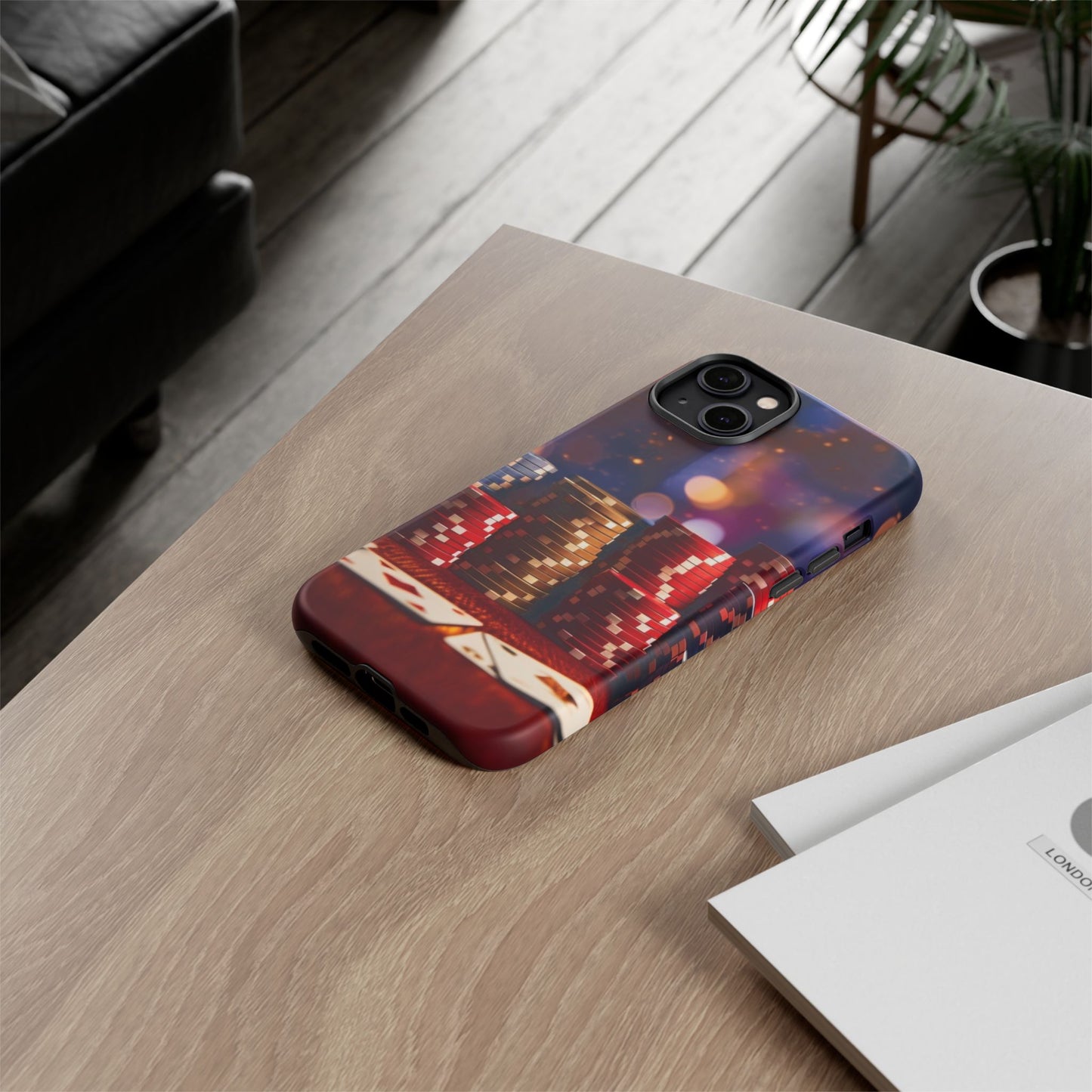 Poker Chip Phone Case, Tough Phone Case, Casino Lover Gift, Unique Phone Cover, Gambling Accessories