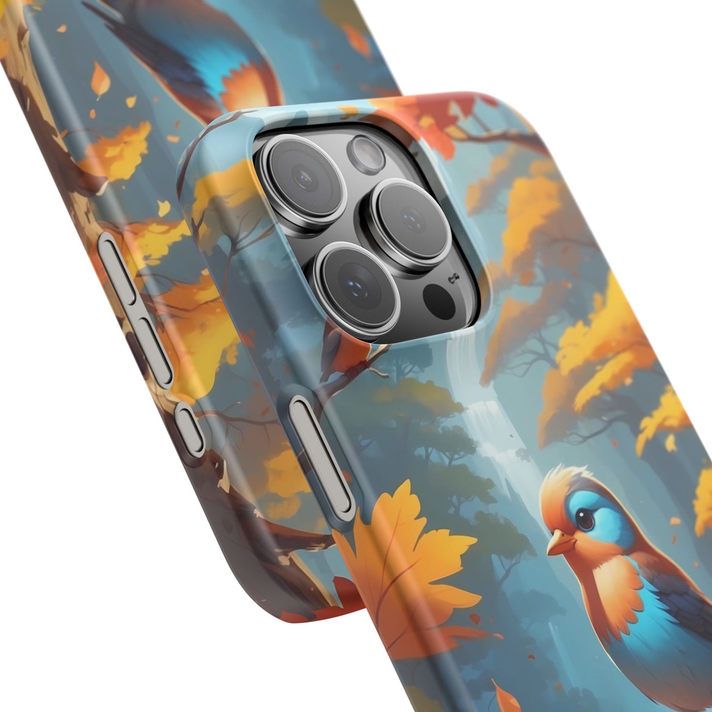 Nature-Inspired Bird Snap Case, Fall Aesthetic Phone Cover, Autumn Vibe Mobile Case, Gift for Bird Lovers, Eco-Friendly Phone Accessory