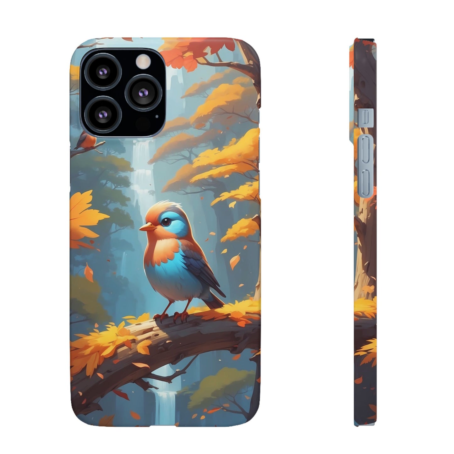 Nature-Inspired Bird Snap Case, Fall Aesthetic Phone Cover, Autumn Vibe Mobile Case, Gift for Bird Lovers, Eco-Friendly Phone Accessory