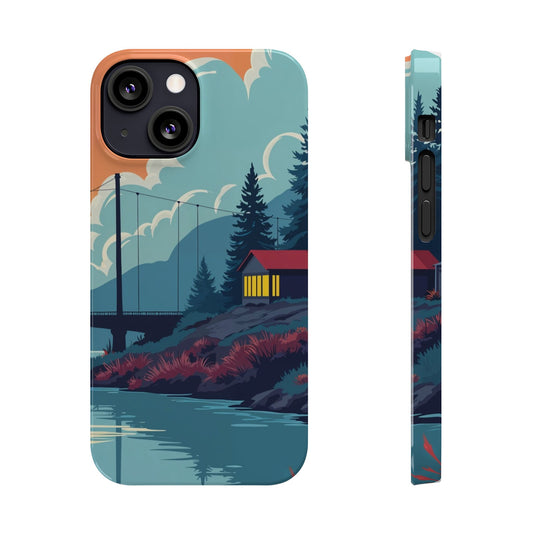 Colorful Nature Slim Phone Cases | Scenic River Landscape, Outdoor Lover Gifts, Phone Accessories, Eco-Friendly, Travel Enthusiast