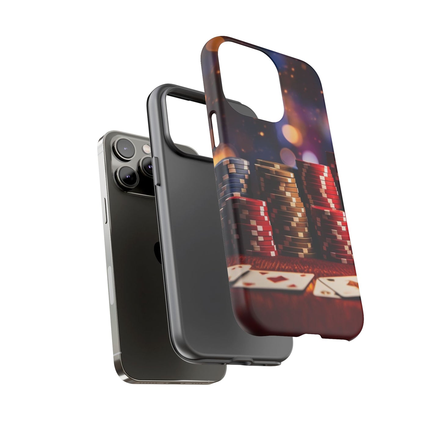 Poker Chip Phone Case, Tough Phone Case, Casino Lover Gift, Unique Phone Cover, Gambling Accessories