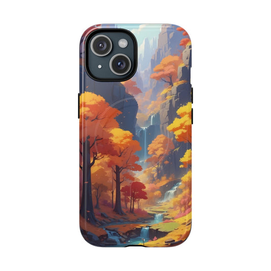 Autumn Landscape Phone Case, Tough Magnetic Cases for Fall Lovers, Nature Phone Cover, Unique Gift for Him/Her, Durable Phone Accessory
