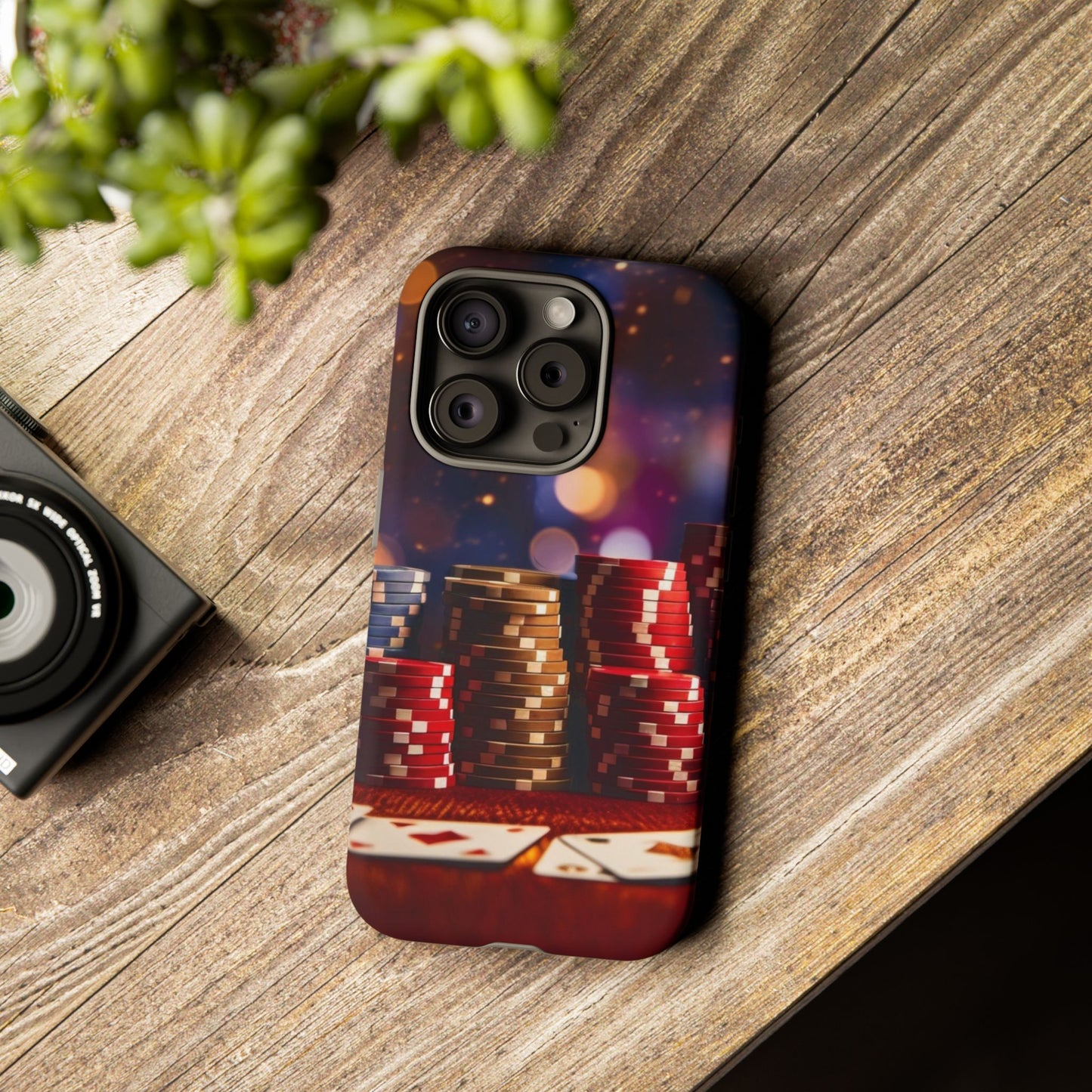 Poker Chip Phone Case, Tough Phone Case, Casino Lover Gift, Unique Phone Cover, Gambling Accessories