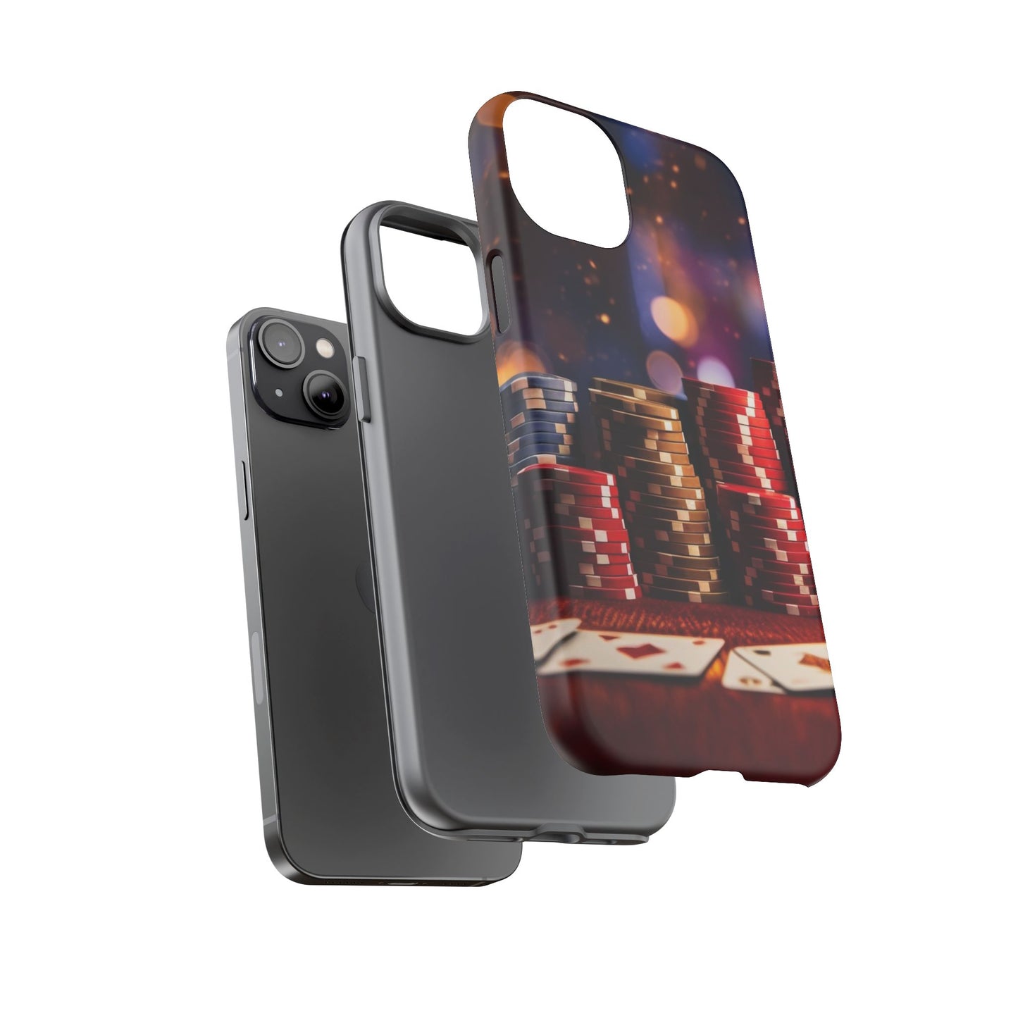 Poker Chip Phone Case, Tough Phone Case, Casino Lover Gift, Unique Phone Cover, Gambling Accessories