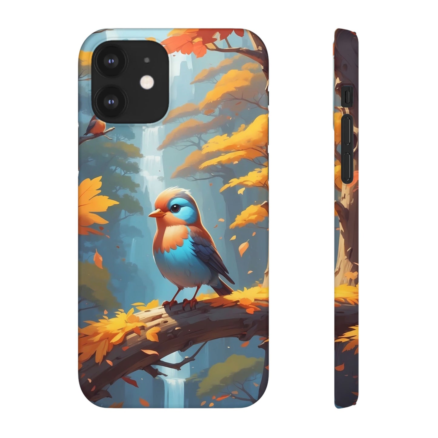 Nature-Inspired Bird Snap Case, Fall Aesthetic Phone Cover, Autumn Vibe Mobile Case, Gift for Bird Lovers, Eco-Friendly Phone Accessory