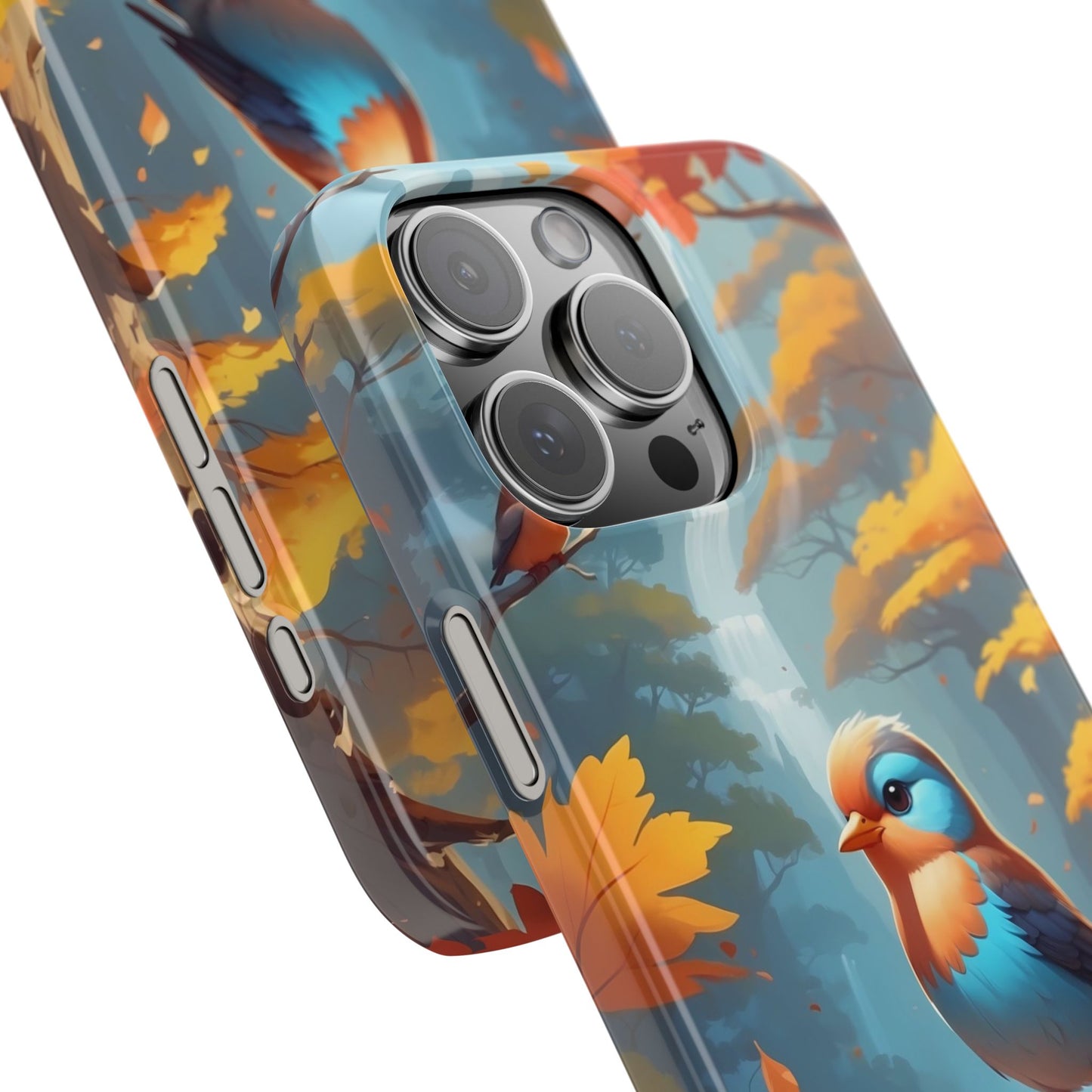 Nature-Inspired Bird Snap Case, Fall Aesthetic Phone Cover, Autumn Vibe Mobile Case, Gift for Bird Lovers, Eco-Friendly Phone Accessory