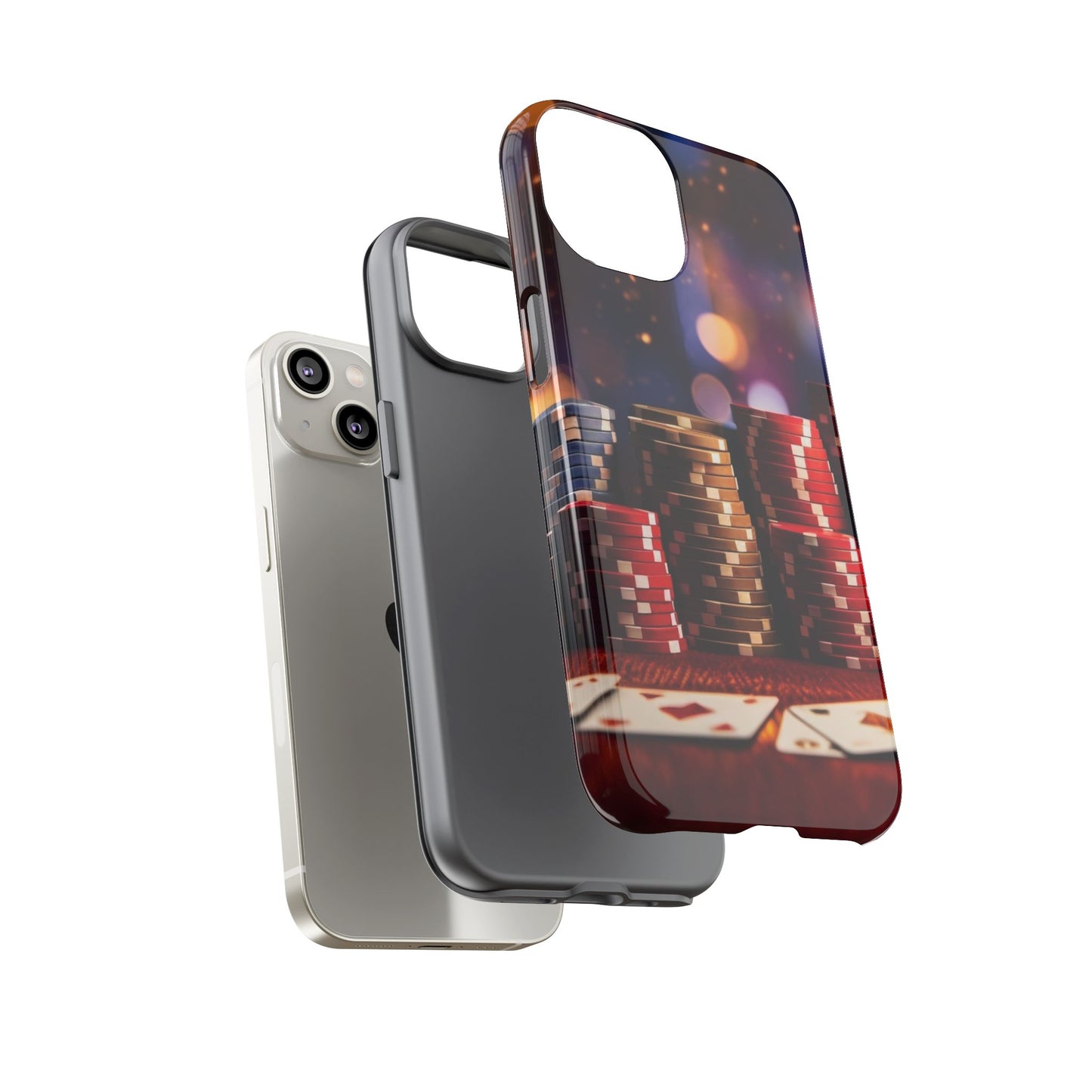 Poker Chip Phone Case, Tough Phone Case, Casino Lover Gift, Unique Phone Cover, Gambling Accessories