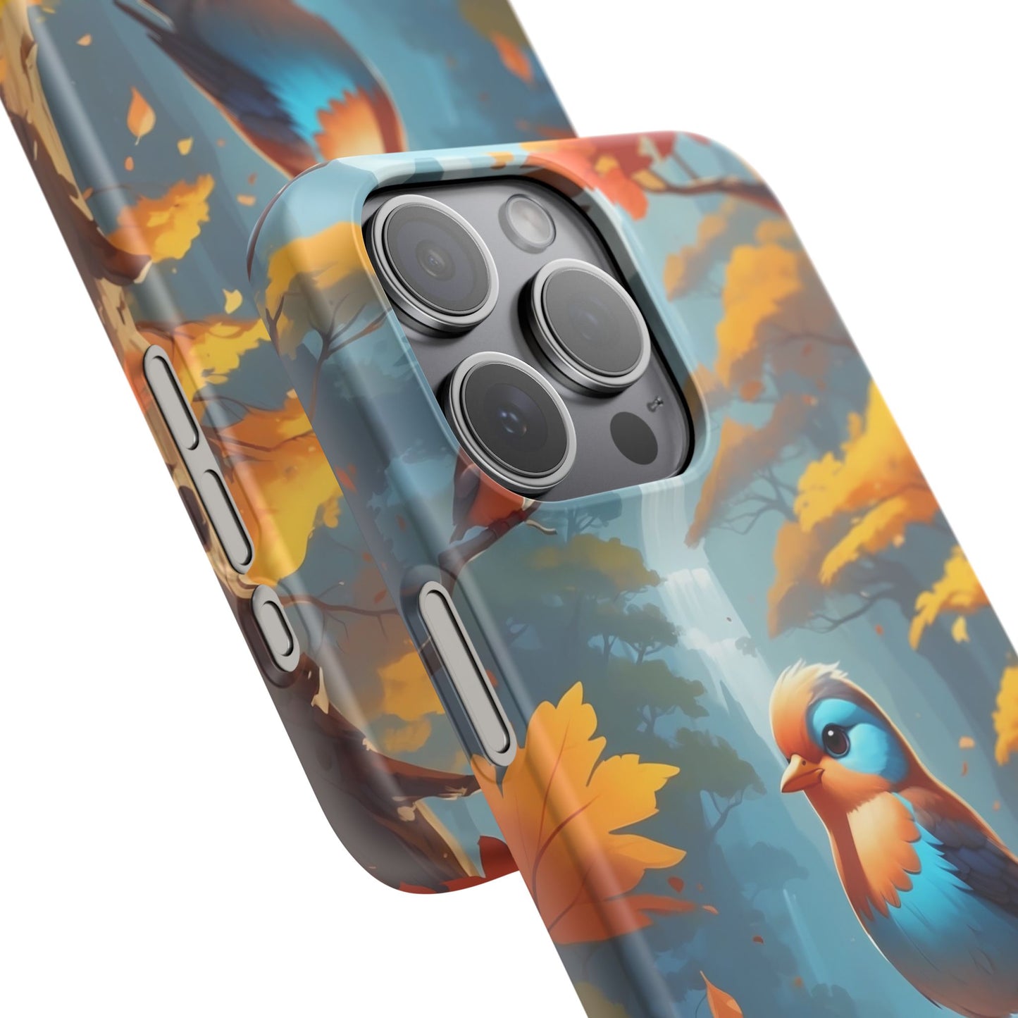 Nature-Inspired Bird Snap Case, Fall Aesthetic Phone Cover, Autumn Vibe Mobile Case, Gift for Bird Lovers, Eco-Friendly Phone Accessory