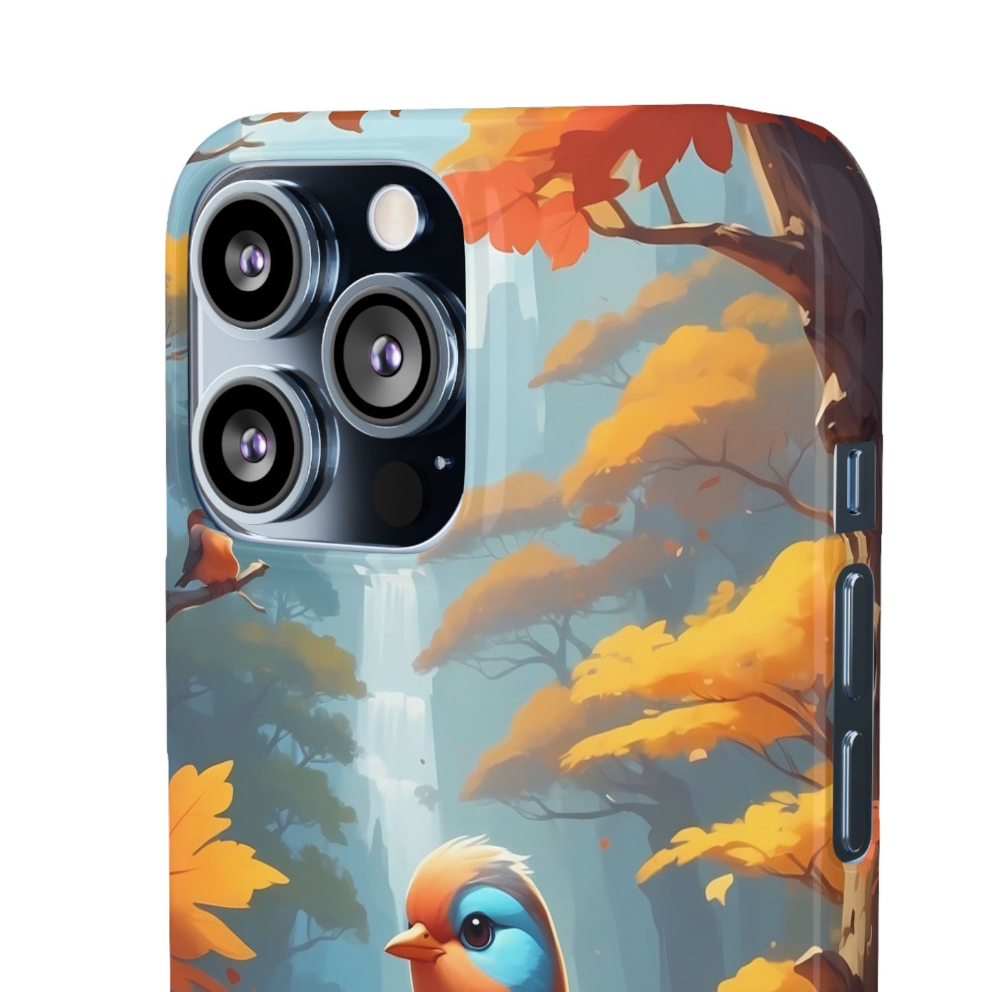 Nature-Inspired Bird Snap Case, Fall Aesthetic Phone Cover, Autumn Vibe Mobile Case, Gift for Bird Lovers, Eco-Friendly Phone Accessory