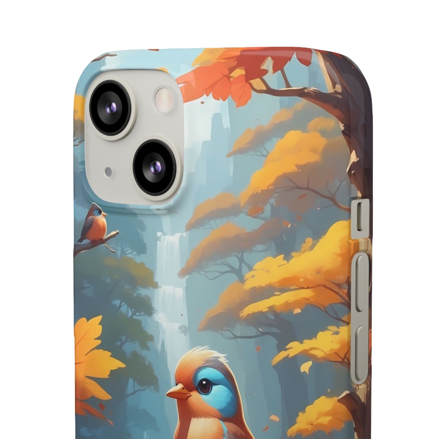 Nature-Inspired Bird Snap Case, Fall Aesthetic Phone Cover, Autumn Vibe Mobile Case, Gift for Bird Lovers, Eco-Friendly Phone Accessory