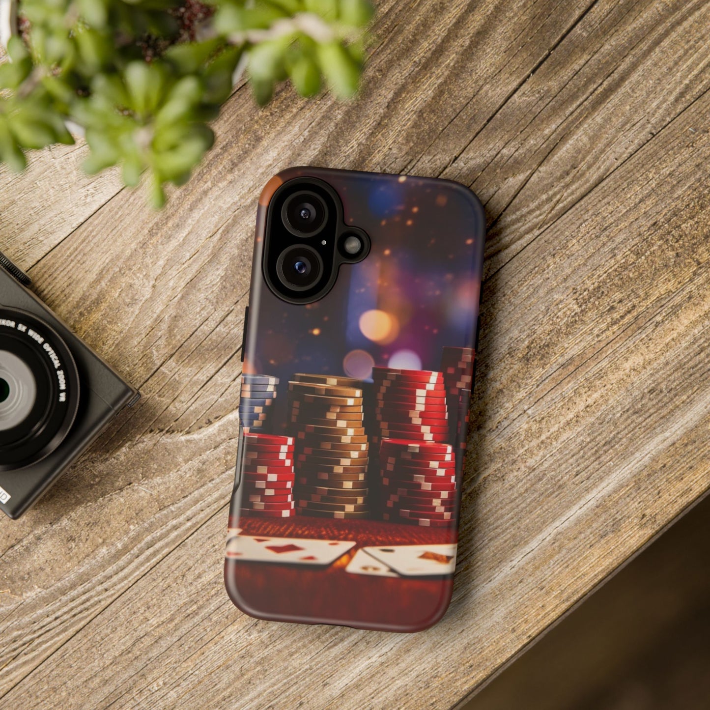 Poker Chip Phone Case, Tough Phone Case, Casino Lover Gift, Unique Phone Cover, Gambling Accessories