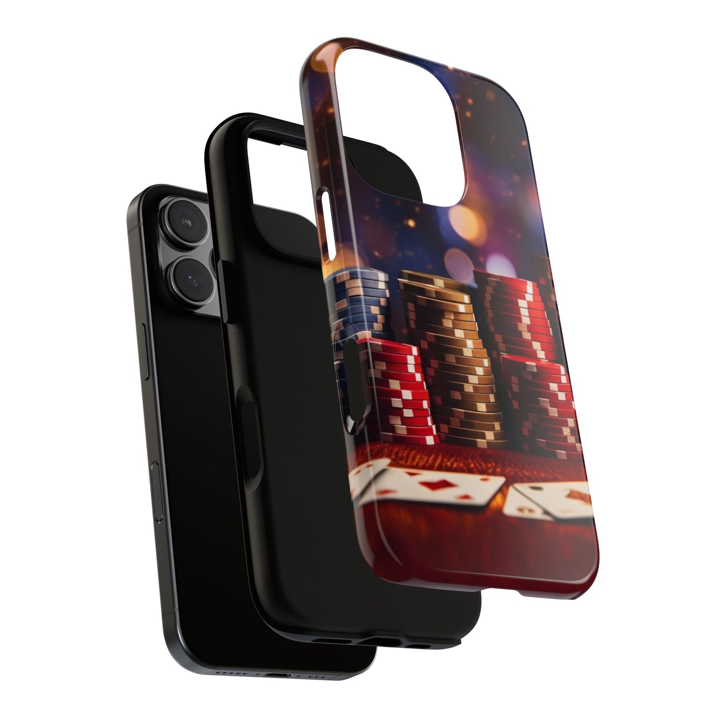 Poker Chip Phone Case, Tough Phone Case, Casino Lover Gift, Unique Phone Cover, Gambling Accessories