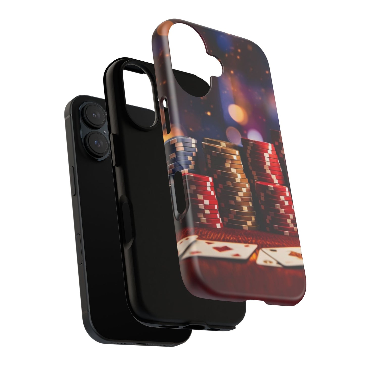 Poker Chip Phone Case, Tough Phone Case, Casino Lover Gift, Unique Phone Cover, Gambling Accessories