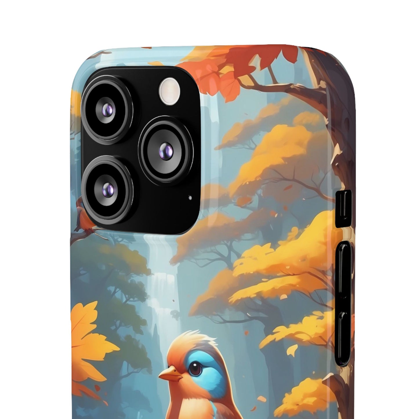 Nature-Inspired Bird Snap Case, Fall Aesthetic Phone Cover, Autumn Vibe Mobile Case, Gift for Bird Lovers, Eco-Friendly Phone Accessory