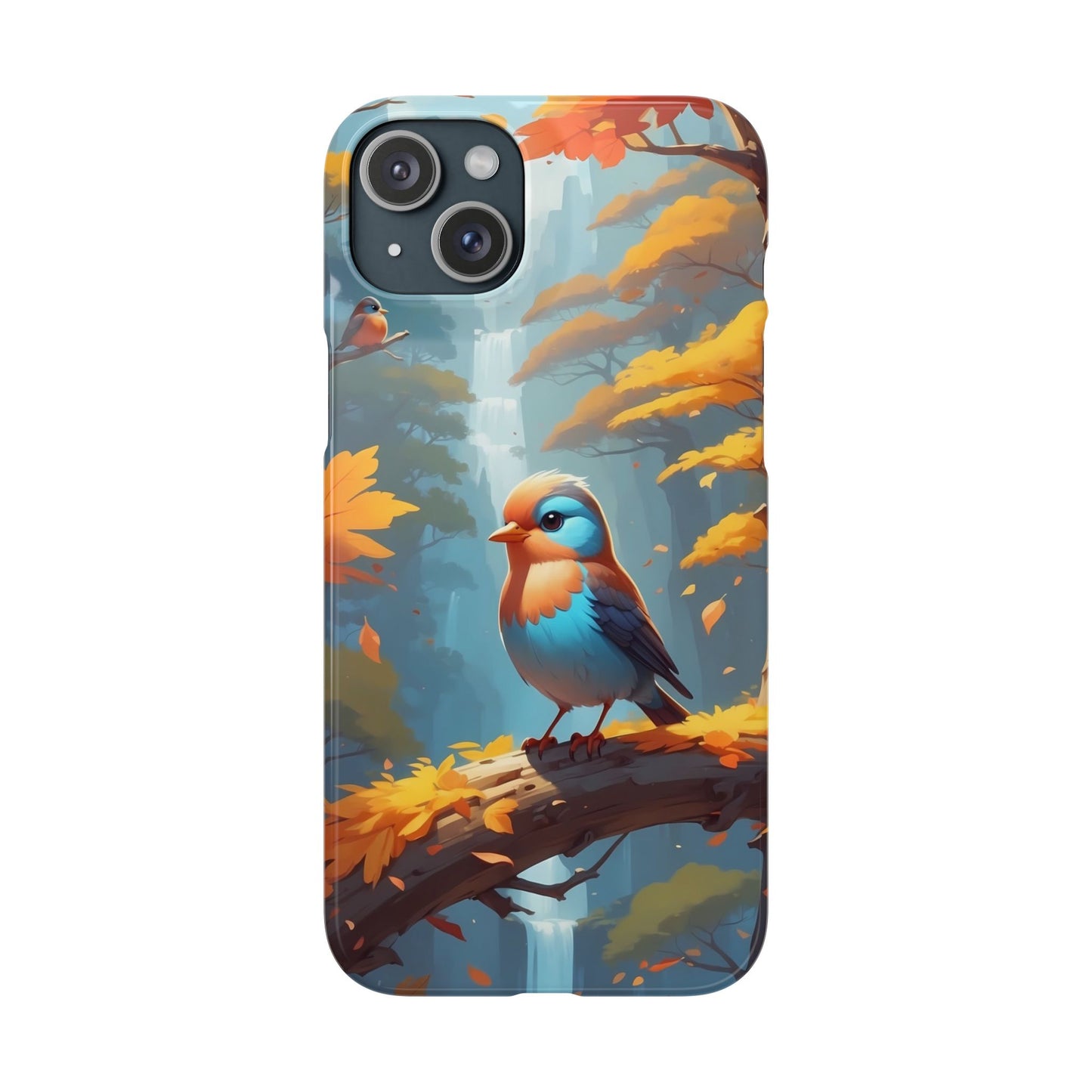 Nature-Inspired Bird Snap Case, Fall Aesthetic Phone Cover, Autumn Vibe Mobile Case, Gift for Bird Lovers, Eco-Friendly Phone Accessory