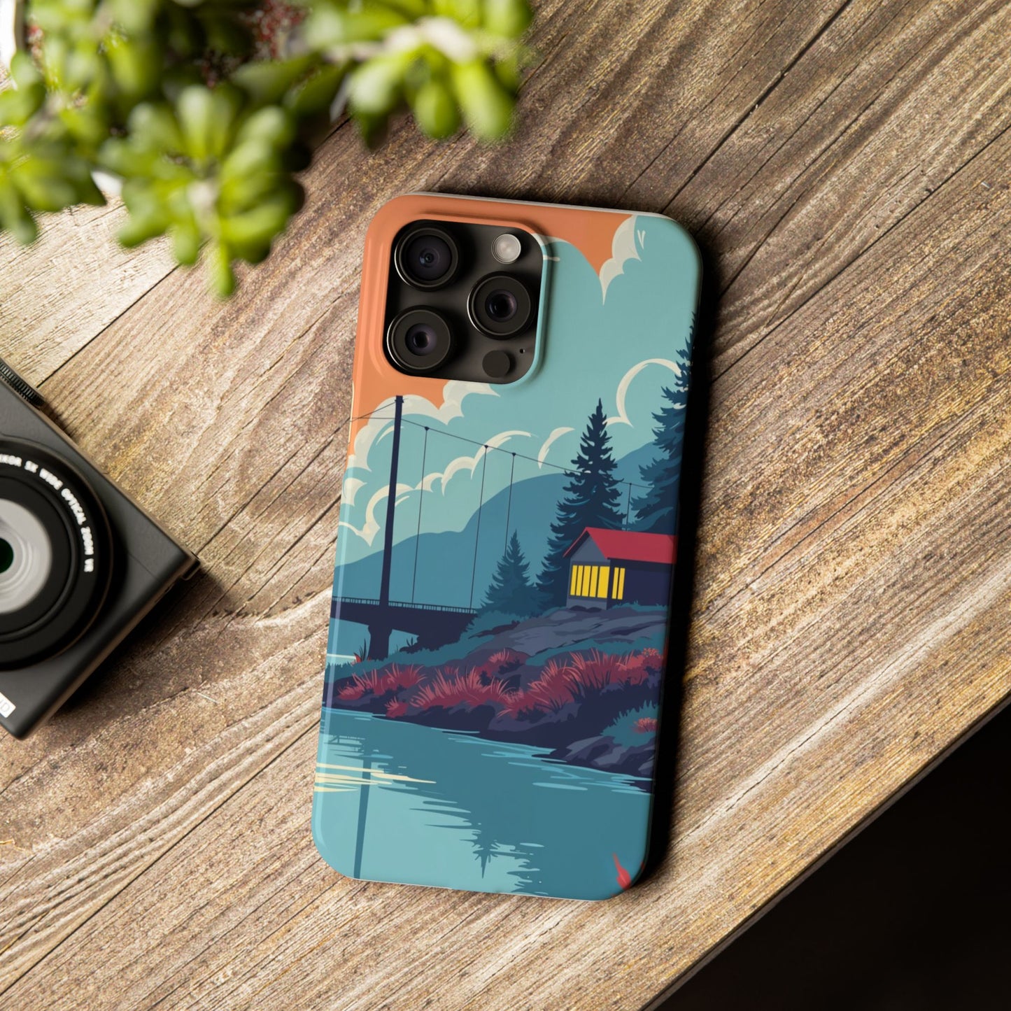 Colorful Nature Slim Phone Cases | Scenic River Landscape, Outdoor Lover Gifts, Phone Accessories, Eco-Friendly, Travel Enthusiast