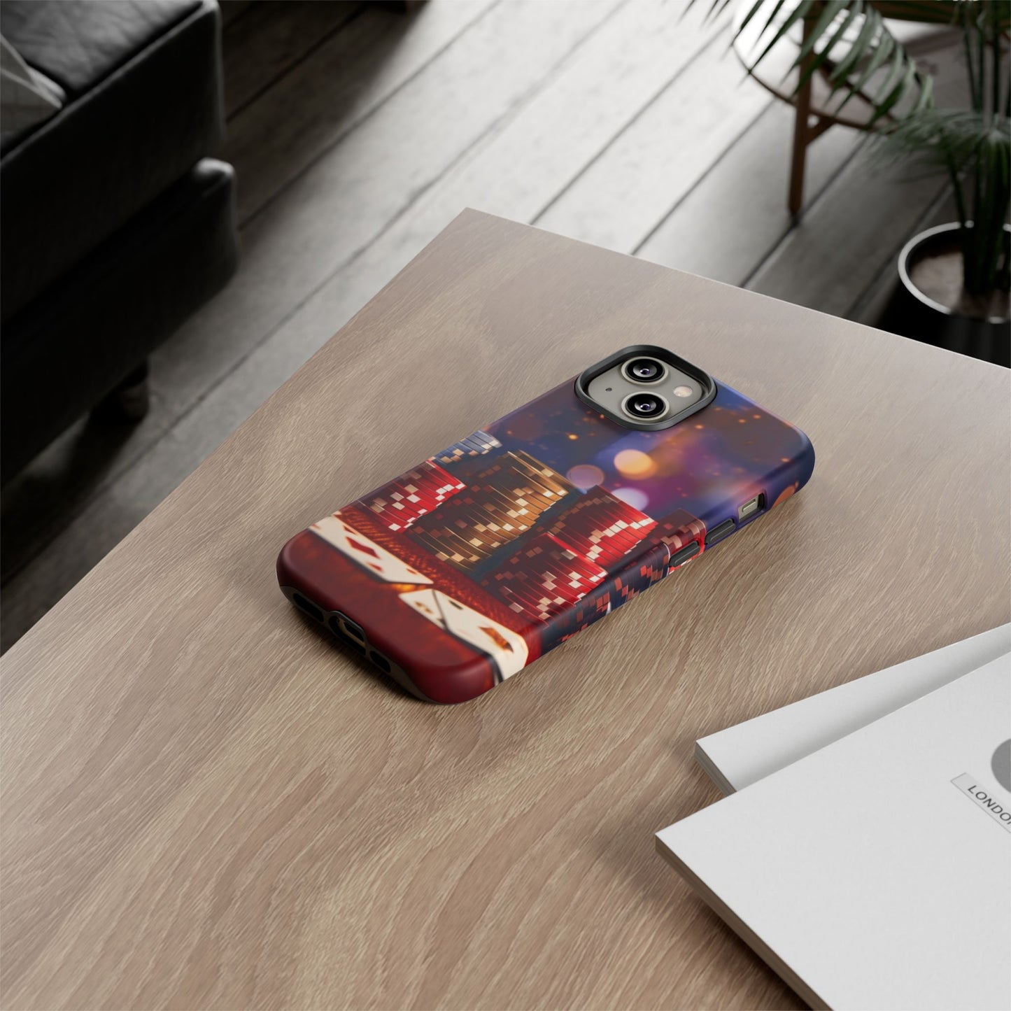 Poker Chip Phone Case, Tough Phone Case, Casino Lover Gift, Unique Phone Cover, Gambling Accessories