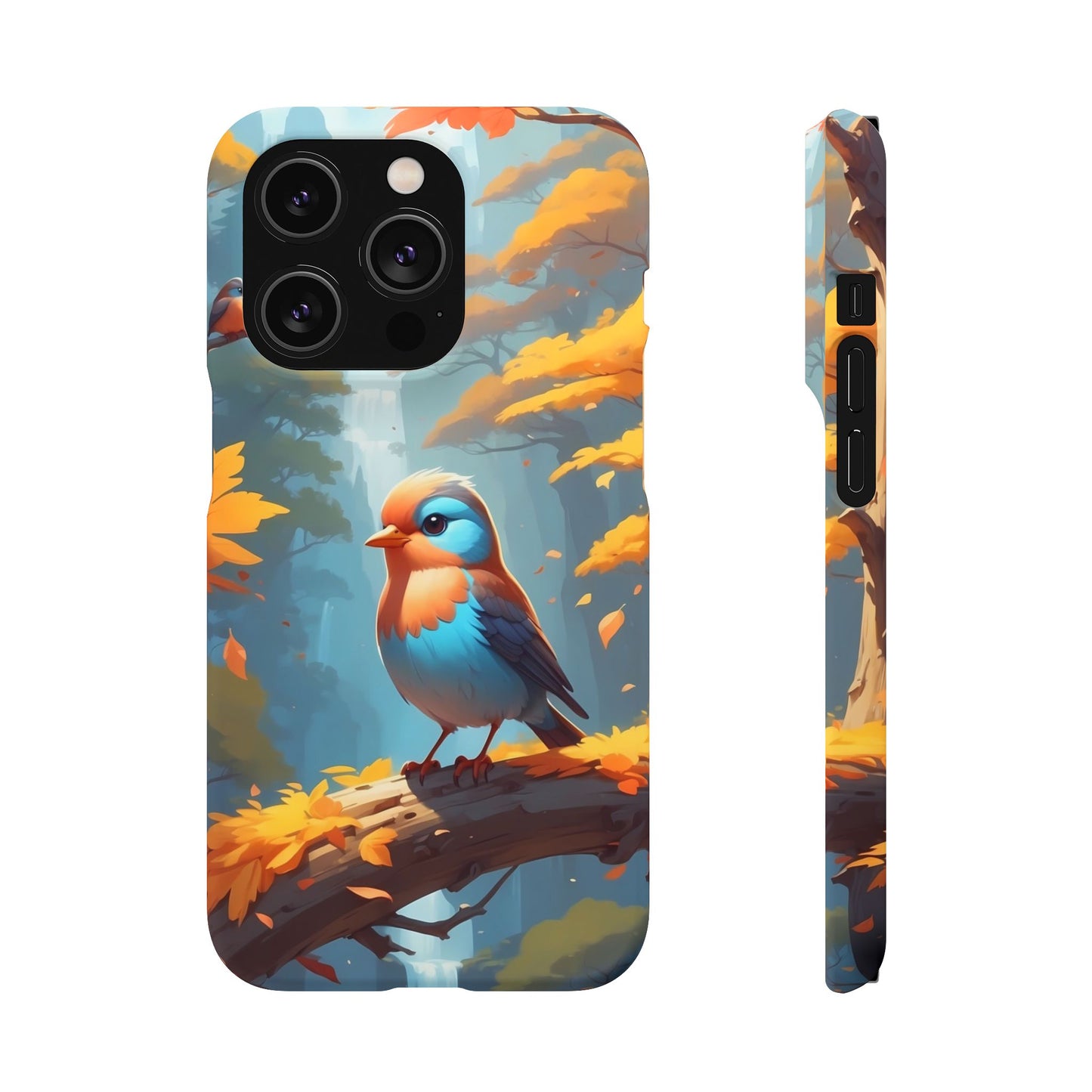 Nature-Inspired Bird Snap Case, Fall Aesthetic Phone Cover, Autumn Vibe Mobile Case, Gift for Bird Lovers, Eco-Friendly Phone Accessory