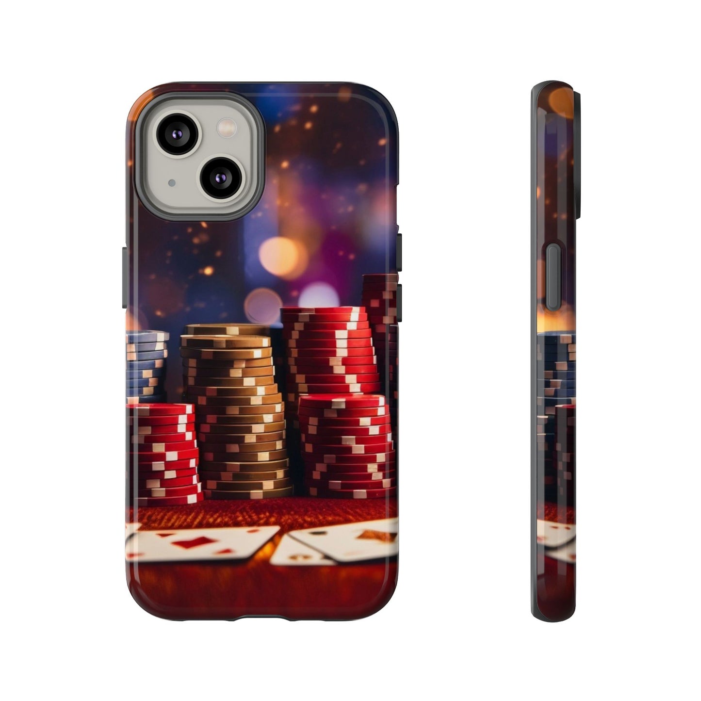 Poker Chip Phone Case, Tough Phone Case, Casino Lover Gift, Unique Phone Cover, Gambling Accessories