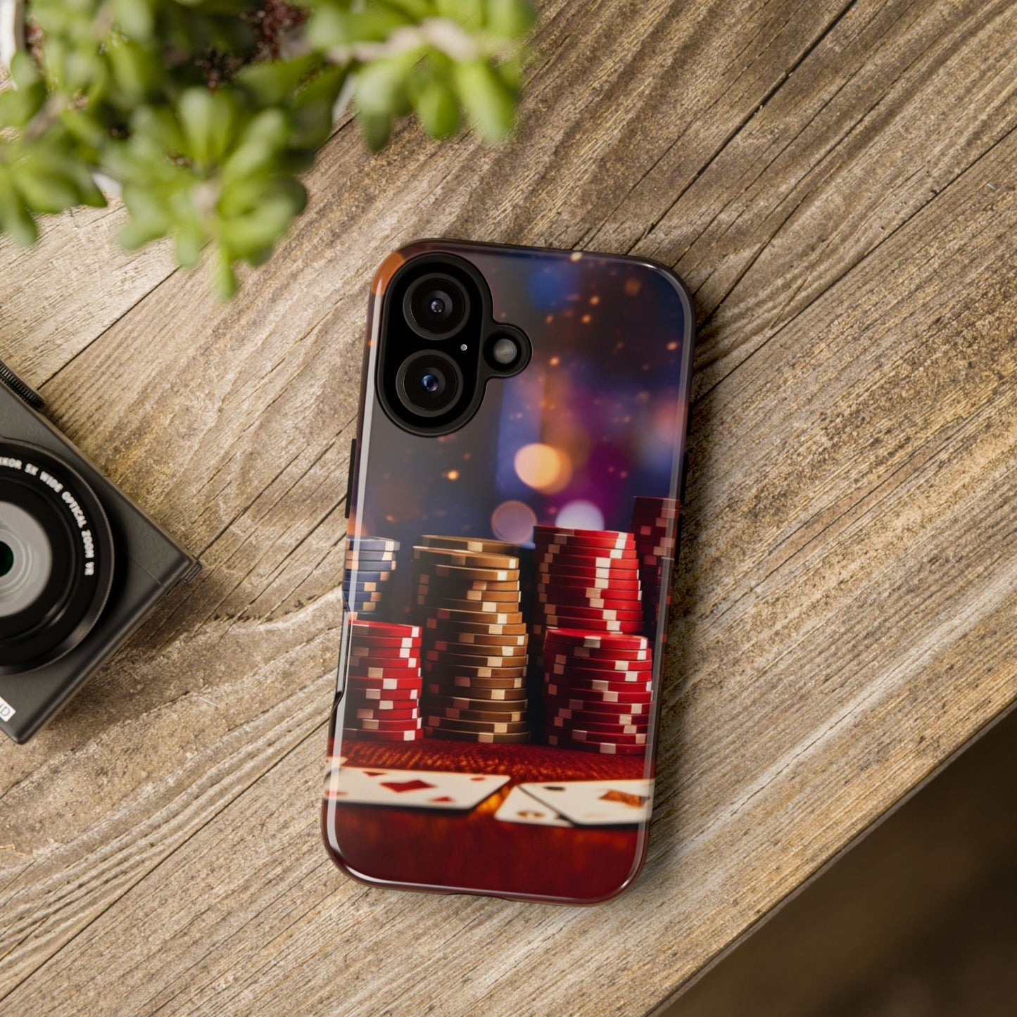 Poker Chip Phone Case, Tough Phone Case, Casino Lover Gift, Unique Phone Cover, Gambling Accessories
