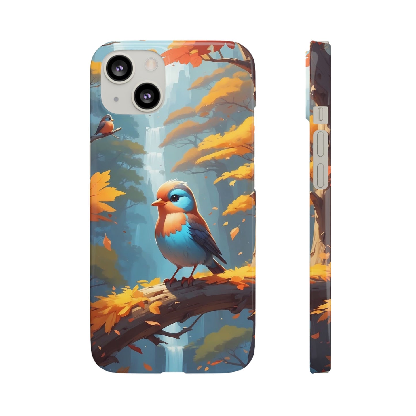 Nature-Inspired Bird Snap Case, Fall Aesthetic Phone Cover, Autumn Vibe Mobile Case, Gift for Bird Lovers, Eco-Friendly Phone Accessory