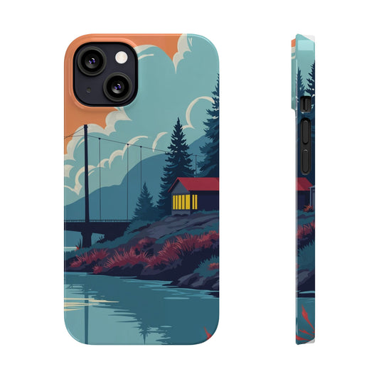 Colorful Nature Slim Phone Cases | Scenic River Landscape, Outdoor Lover Gifts, Phone Accessories, Eco-Friendly, Travel Enthusiast