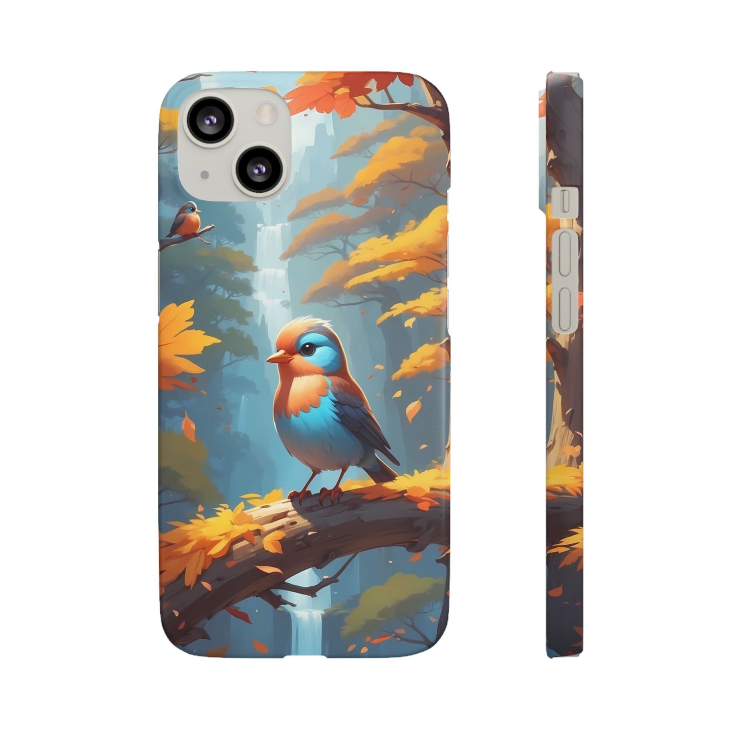 Nature-Inspired Bird Snap Case, Fall Aesthetic Phone Cover, Autumn Vibe Mobile Case, Gift for Bird Lovers, Eco-Friendly Phone Accessory