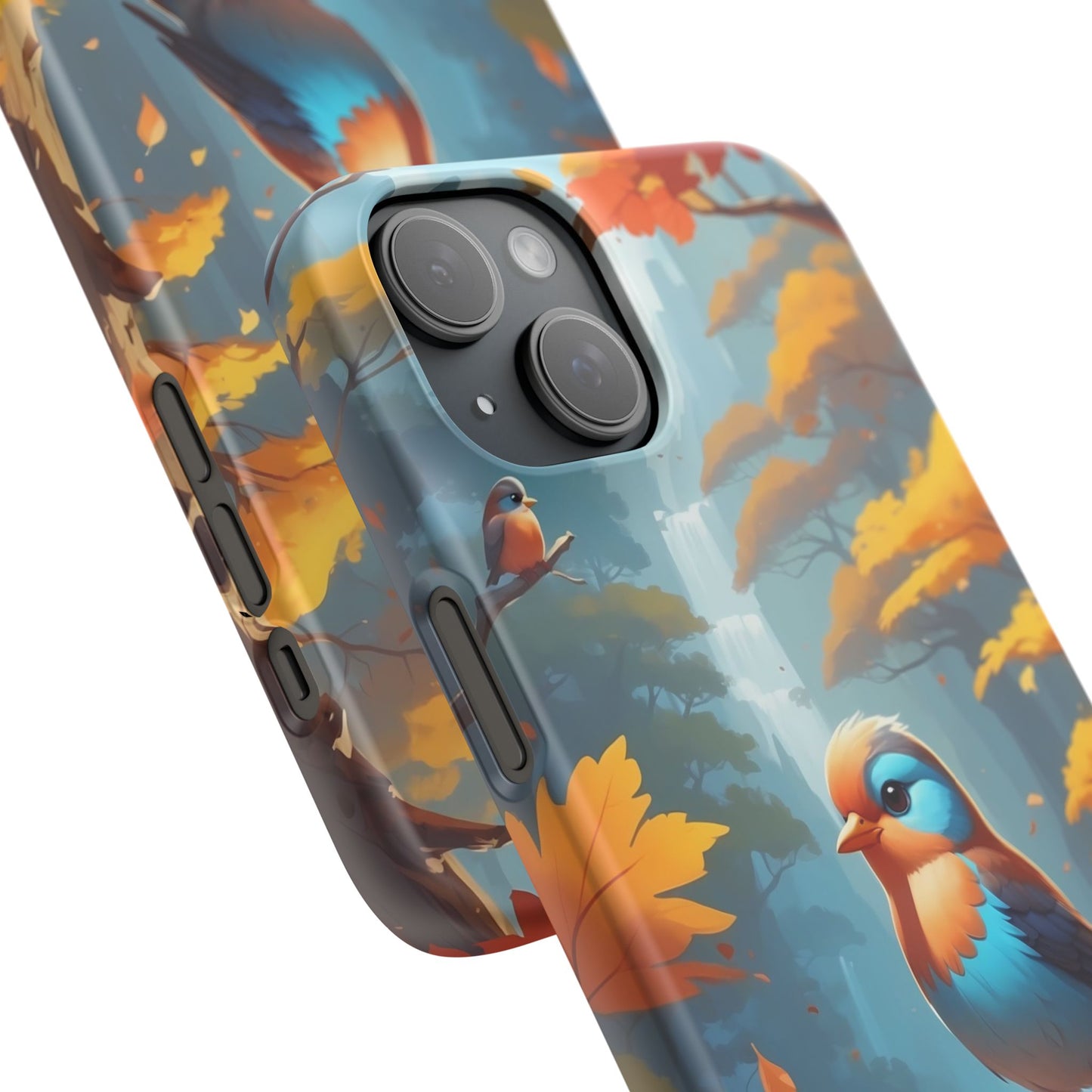 Nature-Inspired Bird Snap Case, Fall Aesthetic Phone Cover, Autumn Vibe Mobile Case, Gift for Bird Lovers, Eco-Friendly Phone Accessory