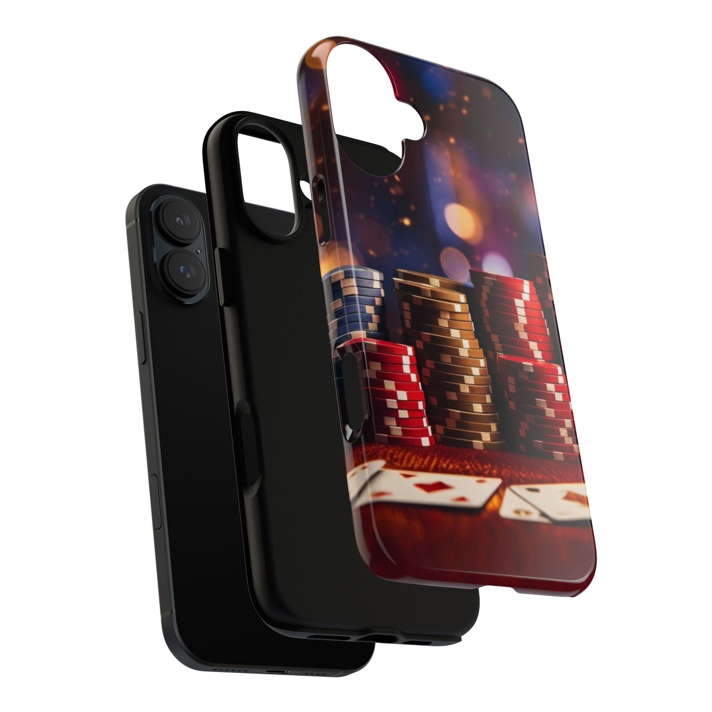 Poker Chip Phone Case, Tough Phone Case, Casino Lover Gift, Unique Phone Cover, Gambling Accessories