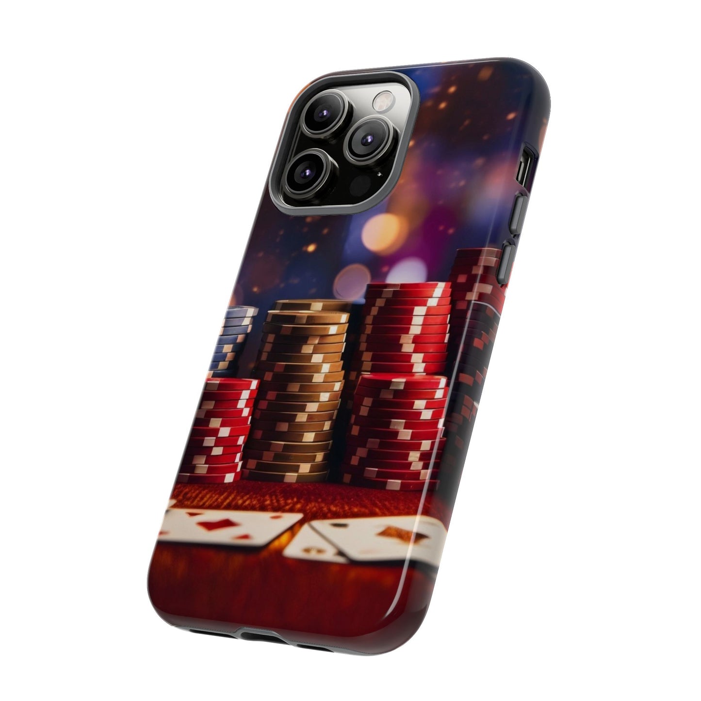 Poker Chip Phone Case, Tough Phone Case, Casino Lover Gift, Unique Phone Cover, Gambling Accessories
