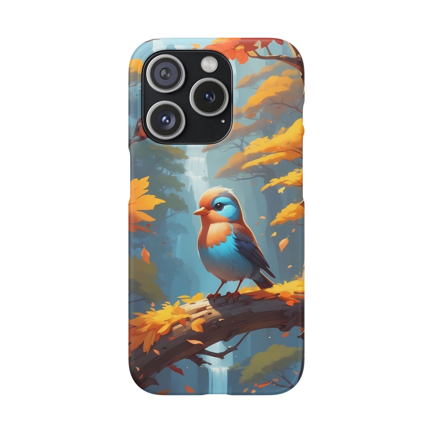 Nature-Inspired Bird Snap Case, Fall Aesthetic Phone Cover, Autumn Vibe Mobile Case, Gift for Bird Lovers, Eco-Friendly Phone Accessory