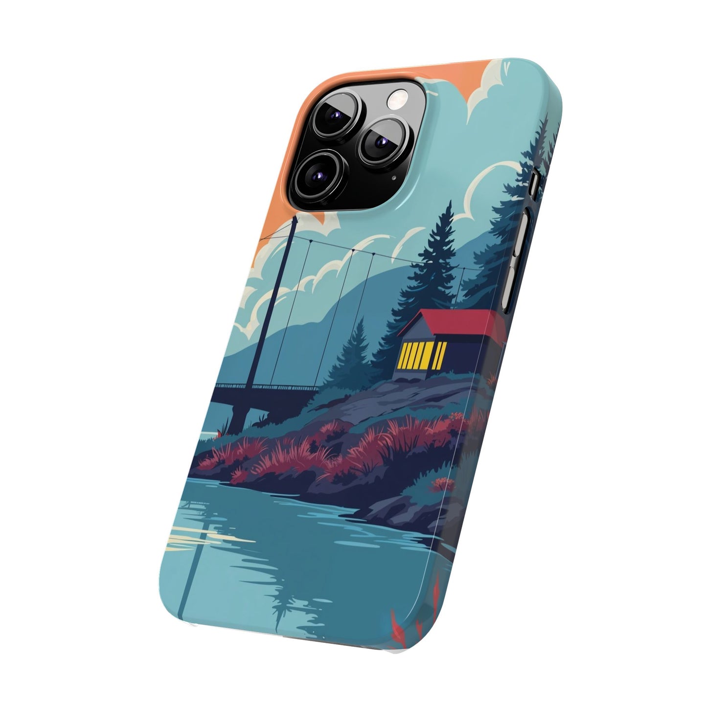 Colorful Nature Slim Phone Cases | Scenic River Landscape, Outdoor Lover Gifts, Phone Accessories, Eco-Friendly, Travel Enthusiast