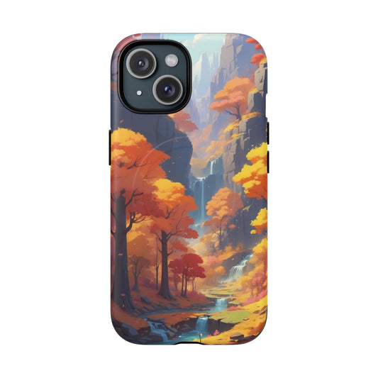 Autumn Landscape Phone Case, Tough Magnetic Cases for Fall Lovers, Nature Phone Cover, Unique Gift for Him/Her, Durable Phone Accessory
