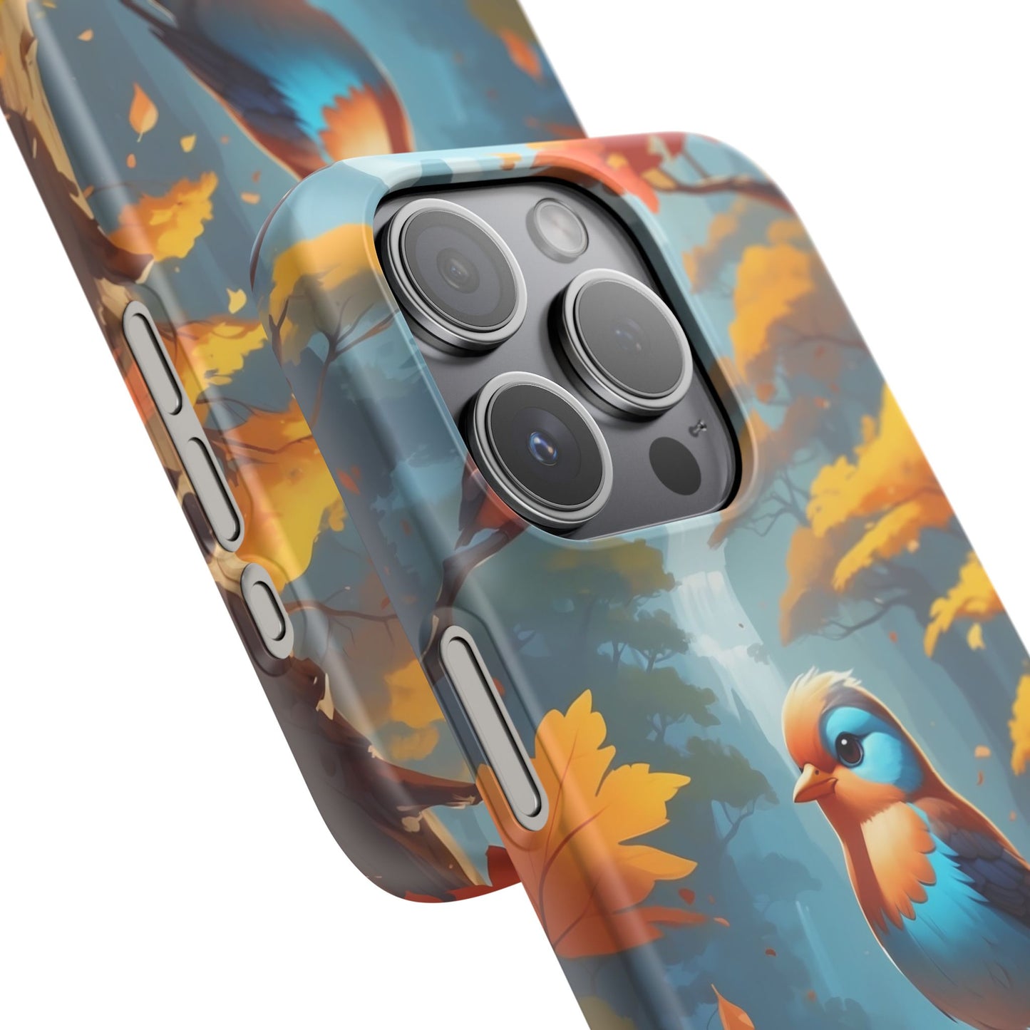Nature-Inspired Bird Snap Case, Fall Aesthetic Phone Cover, Autumn Vibe Mobile Case, Gift for Bird Lovers, Eco-Friendly Phone Accessory
