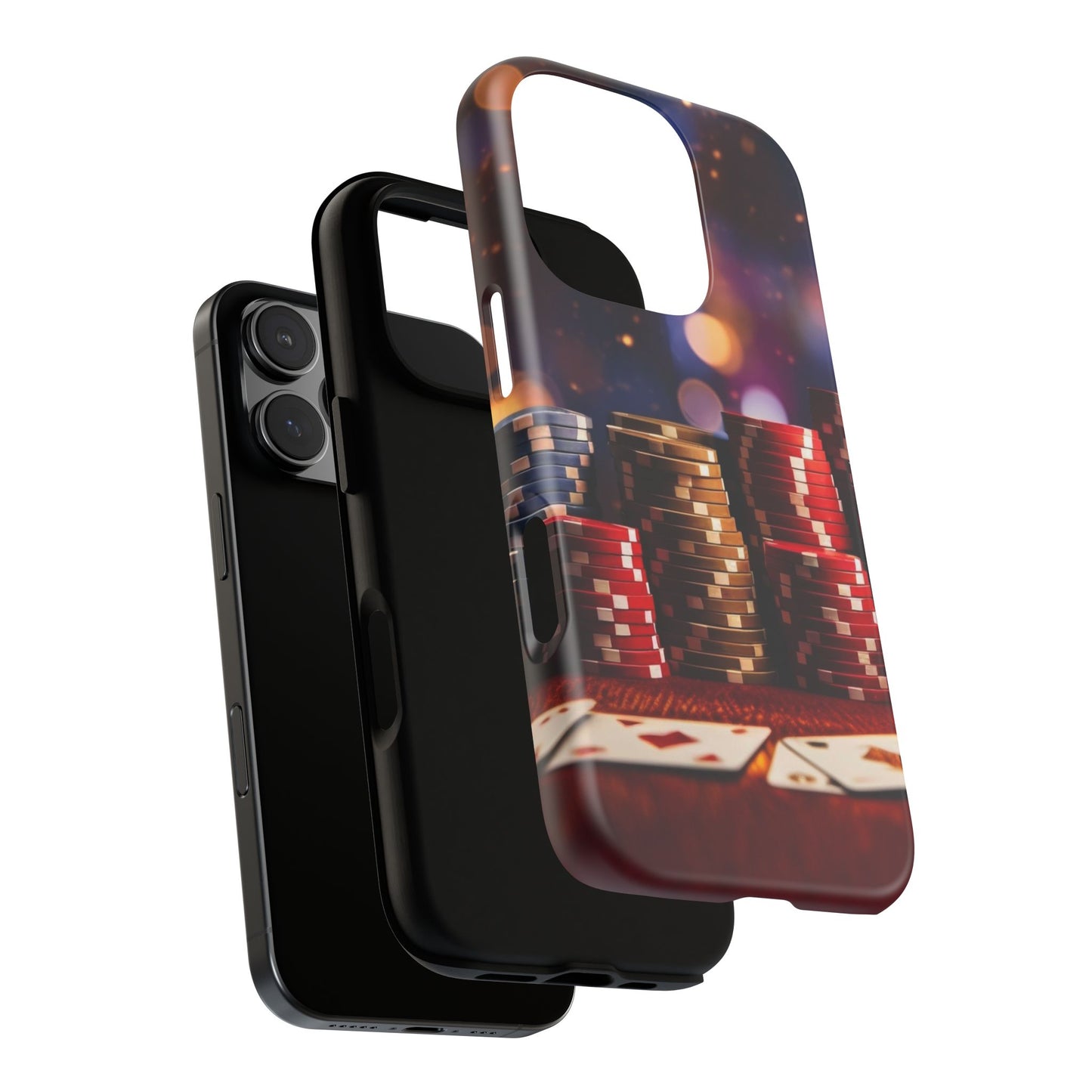 Poker Chip Phone Case, Tough Phone Case, Casino Lover Gift, Unique Phone Cover, Gambling Accessories