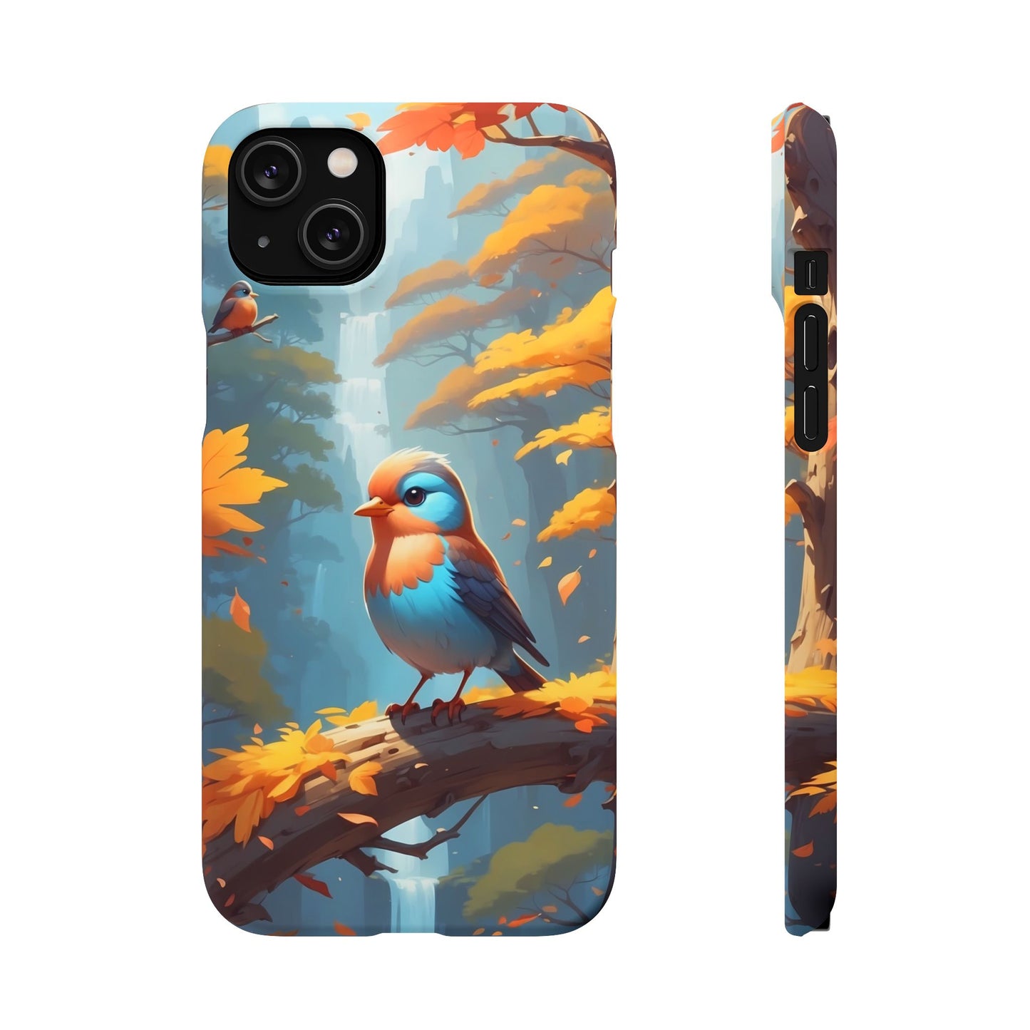 Nature-Inspired Bird Snap Case, Fall Aesthetic Phone Cover, Autumn Vibe Mobile Case, Gift for Bird Lovers, Eco-Friendly Phone Accessory