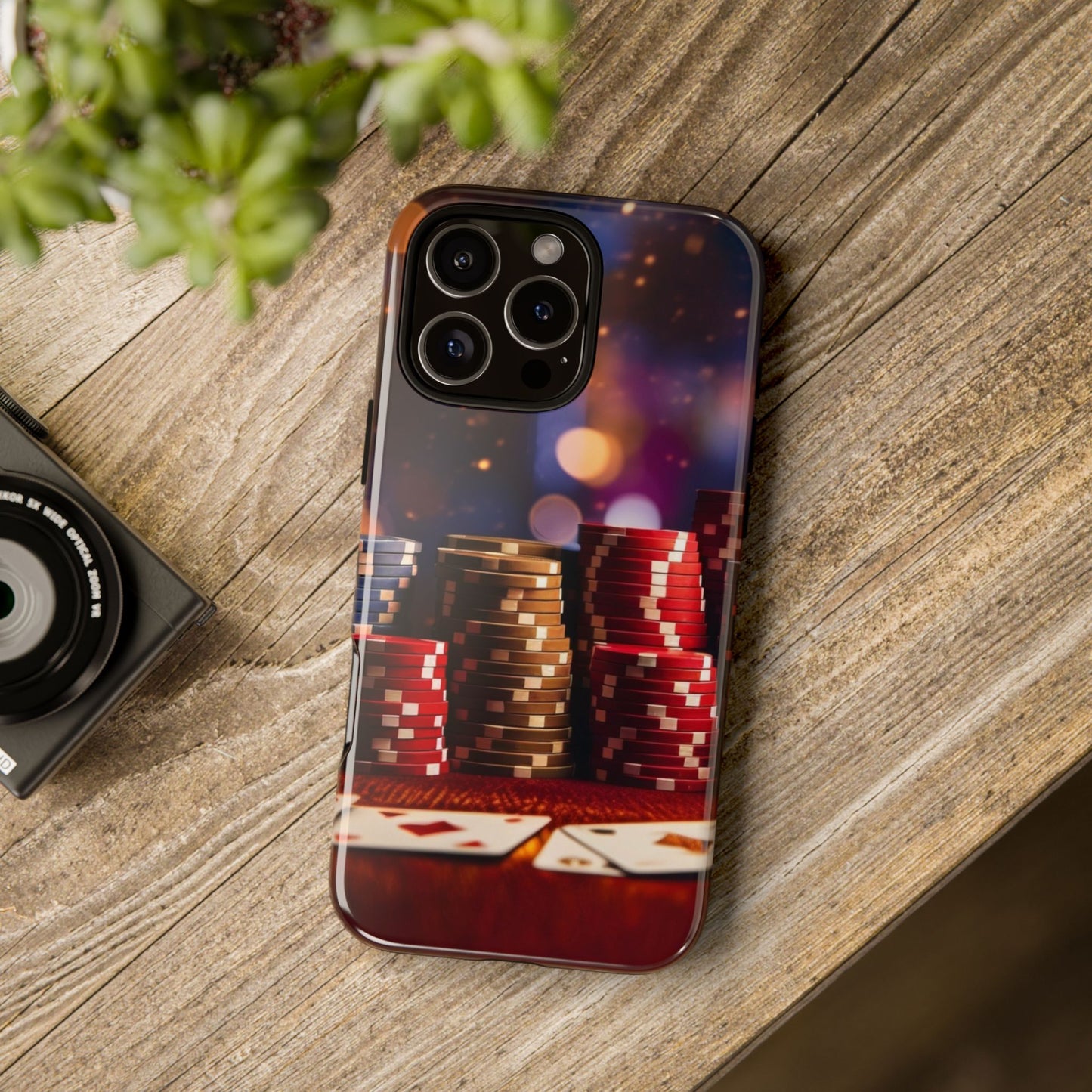 Poker Chip Phone Case, Tough Phone Case, Casino Lover Gift, Unique Phone Cover, Gambling Accessories