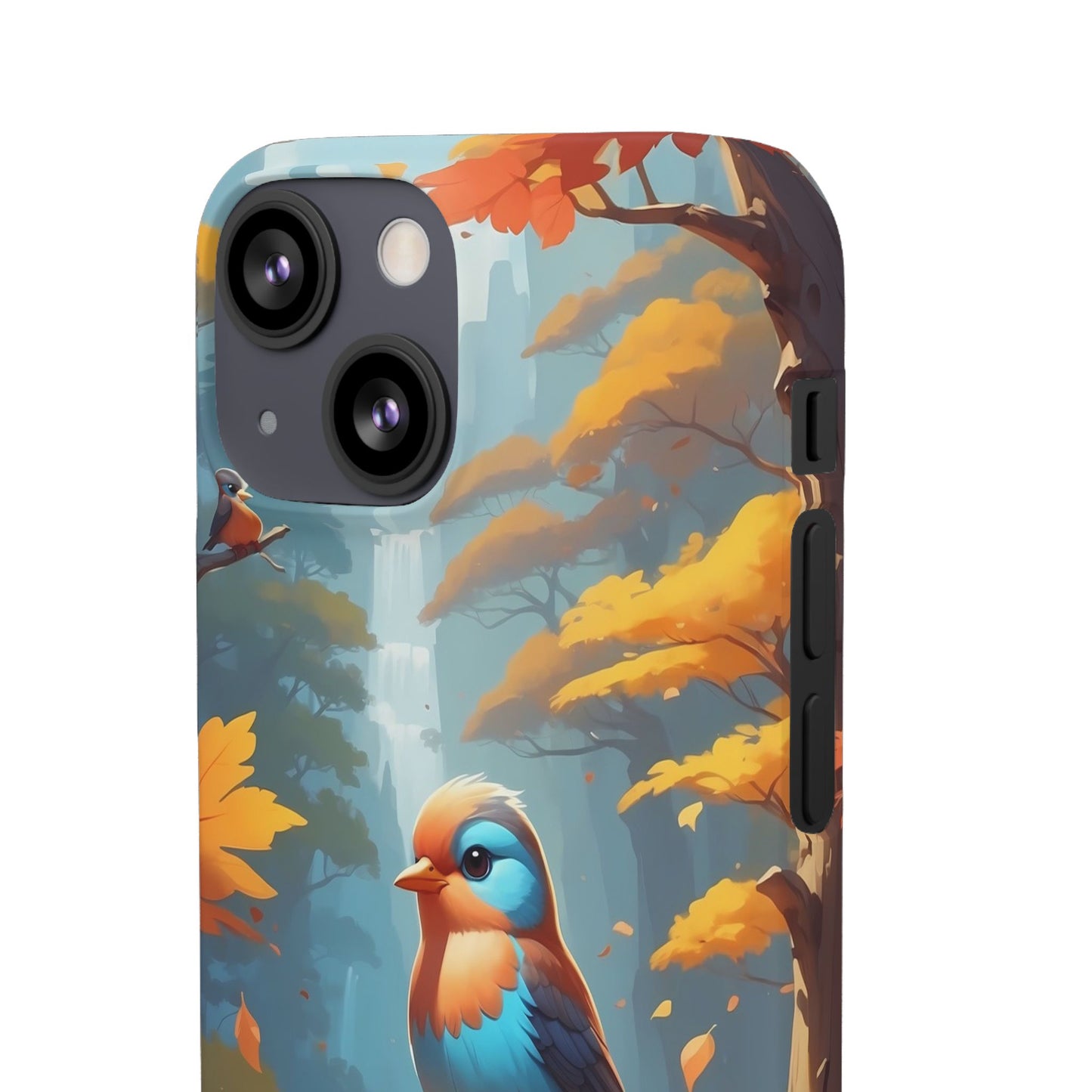Nature-Inspired Bird Snap Case, Fall Aesthetic Phone Cover, Autumn Vibe Mobile Case, Gift for Bird Lovers, Eco-Friendly Phone Accessory