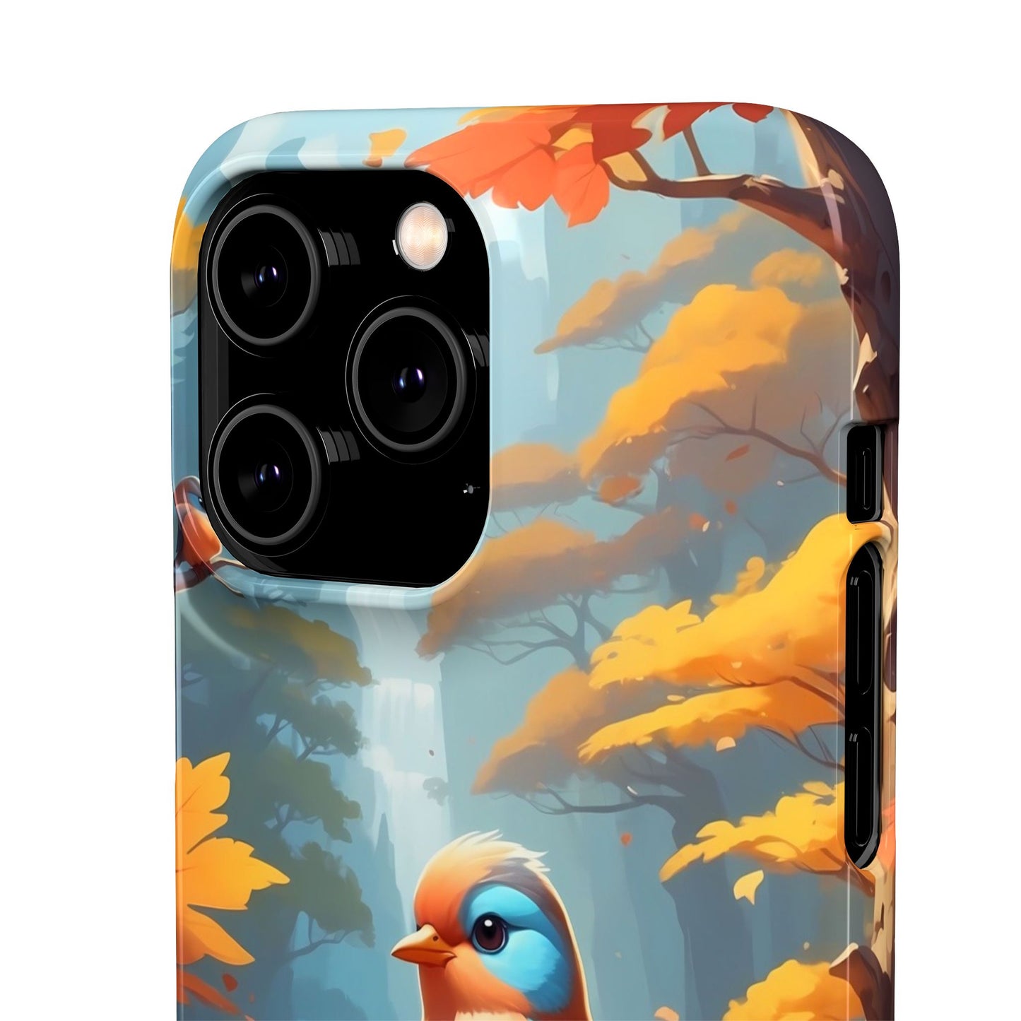 Nature-Inspired Bird Snap Case, Fall Aesthetic Phone Cover, Autumn Vibe Mobile Case, Gift for Bird Lovers, Eco-Friendly Phone Accessory