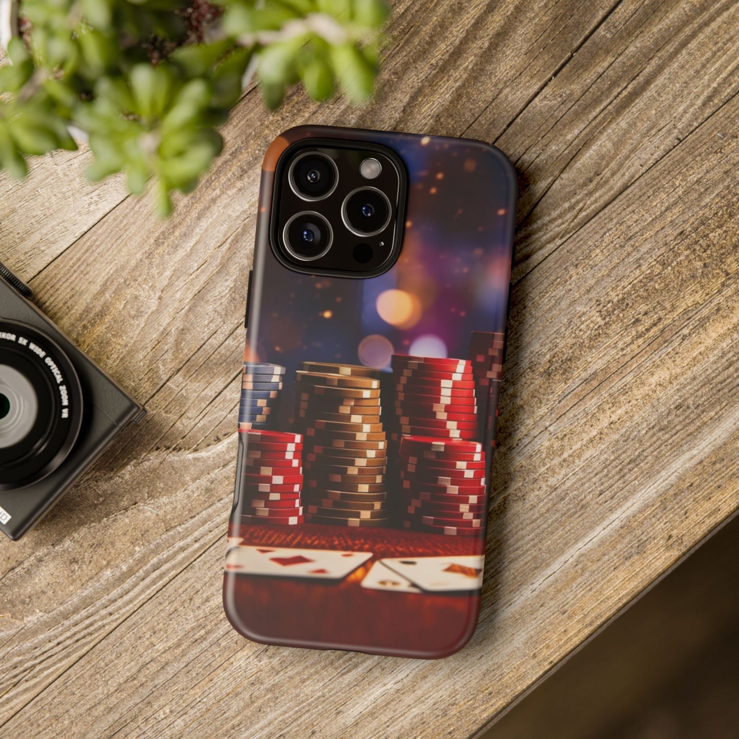 Poker Chip Phone Case, Tough Phone Case, Casino Lover Gift, Unique Phone Cover, Gambling Accessories