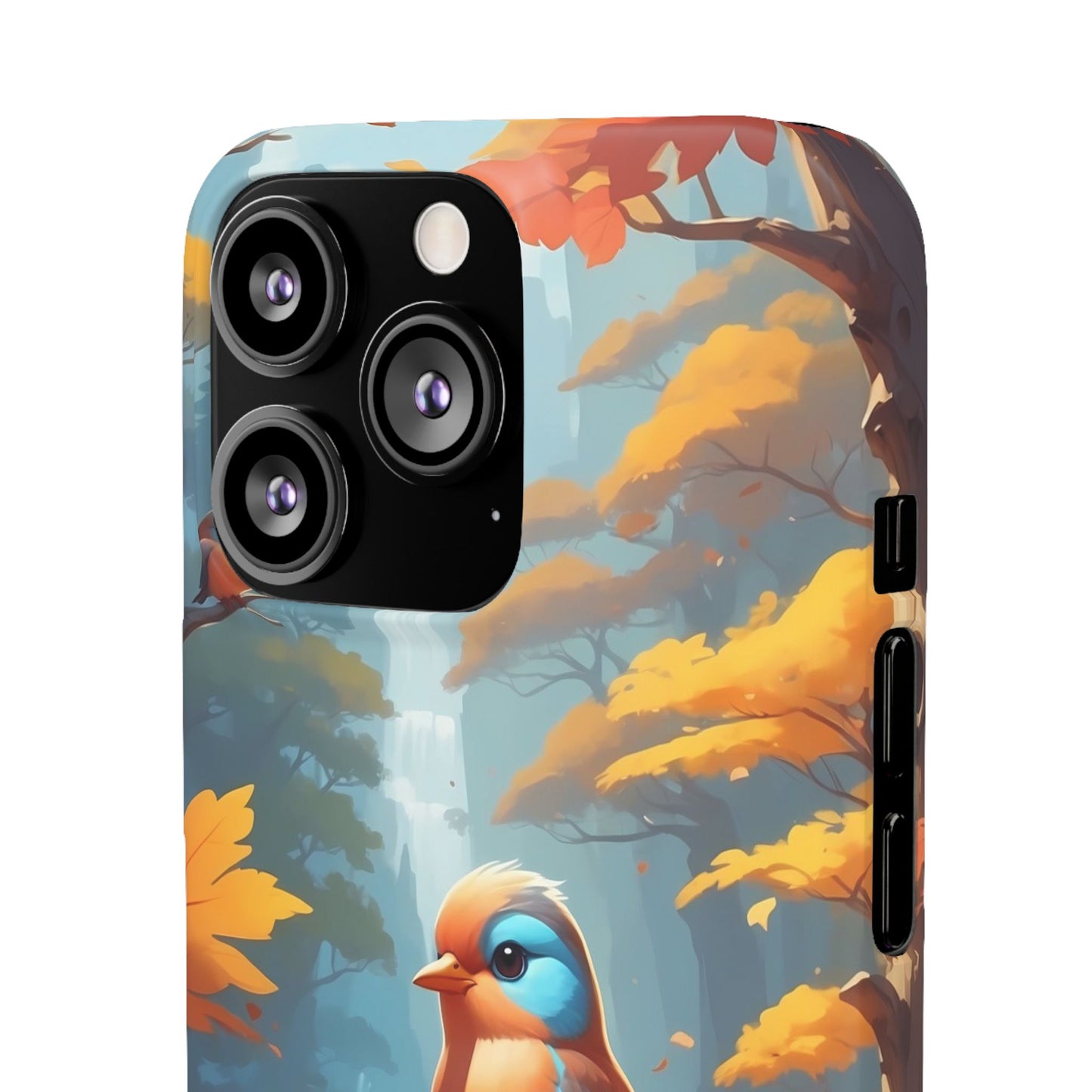 Nature-Inspired Bird Snap Case, Fall Aesthetic Phone Cover, Autumn Vibe Mobile Case, Gift for Bird Lovers, Eco-Friendly Phone Accessory